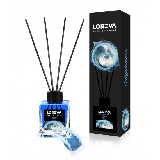 Odorizant De Camera Cu Betisoare Ocean, Loreva, 100 ml Odorizant De Camera Cu Betisoare Ocean, Loreva, 100 ml